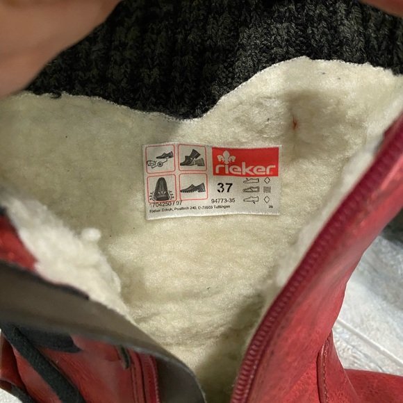Red Rieker Boots - Picture 5 of 5